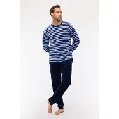 Woody - Jongens/Heren Pyjama - Blauw Gestreept