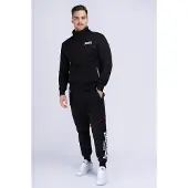Lonsdale Joggingpak 'Geddington' bloedrood / zwart / wit