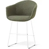 Nolon Nino-Otis barkruk forestgroen - wit onderstel - 65 cm