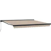vidaXL Elektrische Zonneluifel 4 x 3 m Beige 100% Polyester