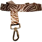 DOGGUO Zebra Leash Bruin&Beige - Hondenriem - 200x2.5 cm