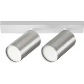 Maytoni Plafondlamp Eetkamerlamp 2 vlammen aluminium zilver wit verstelbaar