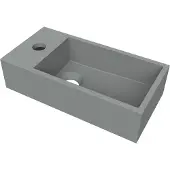 Arcqua Fontein flair 36x18x9 cm met kraangat links mat grijs