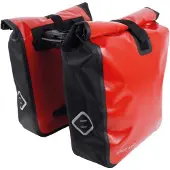Atranvelo zadeltassen "Travel Atran", rood/zwart, set van twee, zwart/rood
