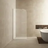 Mueller Curvello afgeronde glaswand 90x200cm met helder glas anti-kalk
