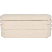 Housecraft living Bankje Ostanli bouclé | polyester beige 114x47x43 cm hockers | NADUVI