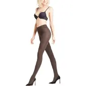 Falke Softmerino eenkleurig wol katoen panty dames bruin - maat 44-46