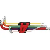 Ks Tools 1513222 Inbus Haakse schroevendraaierset 1.5 mm, 2 mm, 2.5 mm, 3 mm, 4 mm, 5 mm, 6 mm, 8 mm, 10 mm 9-delig