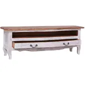 vidaXL Tv-meubel 120x30x40 cm massief mahoniehout wit