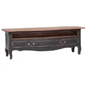 vidaXL Tv-meubel 120x30x40 cm massief mahoniehout zwart
