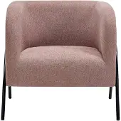 Vente-unique Roze stoffen fauteuil - BLINODA