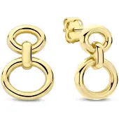 New Bling - 9NBG-0880 - 14K geelgouden Oorbellen – Cirkels – Dames Oorbellen