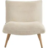 Vente-unique Fauteuil in beige nepbont - PEPITA