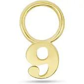 New Bling - 9NBG-O157-9 - 14K geelgoud – Bedel – Nummer 9