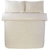 So Soft dekbedovertrek Check Teddy - crème - 1-persoons (135x200 + 50x75 cm)