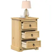 vidaXL Nachtkastje Corona 45x35x64 cm massief grenenhout