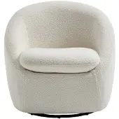 Vente-unique Draaiende fauteuil in boucléstof - NETALIO