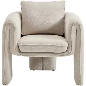 Vente-unique Fauteuil van grijze stof JOLIPIA