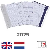 Kalpa Organizer Kalpa Personal incl agenda 2023-2024 7dagen/2pagina's bloemenzee zwart