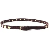 Giuliano Lederen Suede riem - Made in Italy - Dames - Koffie