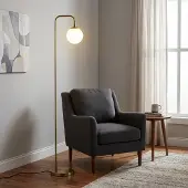 Opviq Vloerlamp Viran, messing / goud, Woon-/ Eetkamer, metaal, vloerlamp