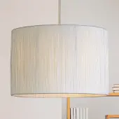 Searchlight Hanglamp Morianna, dimbaar, wit / opaal, Woon-/ Eetkamer, Hout, Scandinavisch, hanglamp