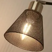 Searchlight Wandlamp Sepanta, dimbaar, zwart, Woon-/ Eetkamer, metaal, Modern, wandlamp