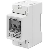 Qoltec 50899 Eenfasige elektronische energieverbruiksmeter | 230V | LCD-scherm | 2P | DIN-rail
