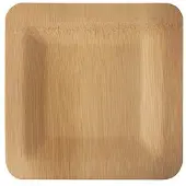 Papstar Bambus-Teller "pure", eckig, 180 x 180 mm, 10er