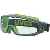 Uvex Veiligheidsbril u-sonic, EN 166, EN 170, polycarbonaat helder, frame grijs/limoen, UV 400, 5 stuks