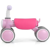 Milly Mally York kinderloopauto roze met LED - Loopauto
