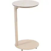4SO Vic bijzettafel 30xH50 cm printed ceramic latte