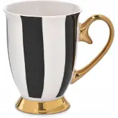 Ambition Diana Mok 300ml - Zwart-Wit Gestreept met Gouden Handvat