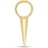 New Bling - 9NBG-O156 - 14K goud – Oorbelhanger - per stuk – Kegel