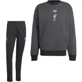 Adidas Liverpool Lifestyler Crew Trainingspak Zwart
