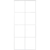 vidaXL Schuifdeur 90x205 cm ESG-glas en aluminium wit
