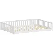 ML-Design Kinderbed 140x200 cm met lattenbodem en uitvalbeveiliging wit grenenhout ML design