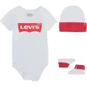 Levi's Kids Rompertje/body 'Classic Batwing Infant 3pc Set' wit