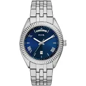 Fossil Analoog horloge 'Campbell' navy / zilver / wit