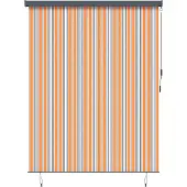 vidaXL Rolgordijn Geel en Blauw 200 x 250 cm Stof en Aluminium