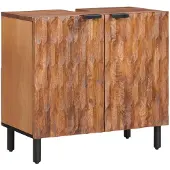 vidaXL Wastafel kabinet voor de badkamer Bruin 62 x 33 x 58 cm