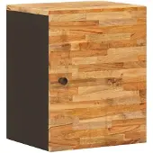 vidaXL Hangende Badkamerkast met opslag Naturel 38 x 33 x 48 cm