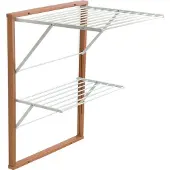 Arredamenti Italia 648 KEVIN - Houten Handdoekrek - Inklapbaar Wanddroogrek - 11 m Drooglengte - kleur: hout - ARIT - Il cuore del legno