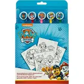 Cass film Kleurblok paw patrol met 5 kleurpotloden