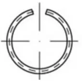 Toolcraft TO-5435397 Veerring 7 mm DIN 7993 Verenstaal 500 stuk(s)