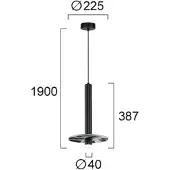 VIOKEF Hanglamp Leandros, zwart, Woon-/ Eetkamer, metaal