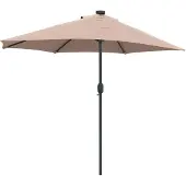 vidaXL Tuinparasol Taupe 294 x 150 x 224 cm Polyester en Staal