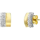 Lucardi Oorbellen goud / zilver / transparant