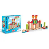 Jeujura - 8242 - jeu de construction - blocs en bois - 52 pièces
