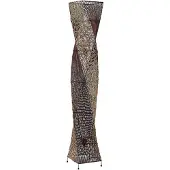 LINDBY Vloerlamp Kassia, hout licht, Woon-/ Eetkamer, Bamboe, vloerlamp hout